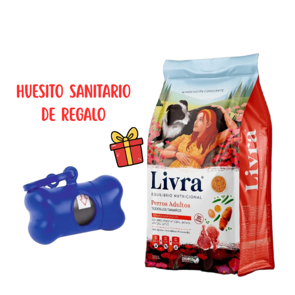 Producto - LIVRA Cordero Perros Adultos x 15 KG + HUESITO SANITARIO DE REGALO