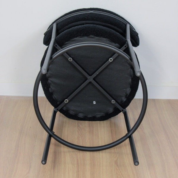 Producto - BANQUETA SIENNA TELA BOUCLE NEGRA - 3