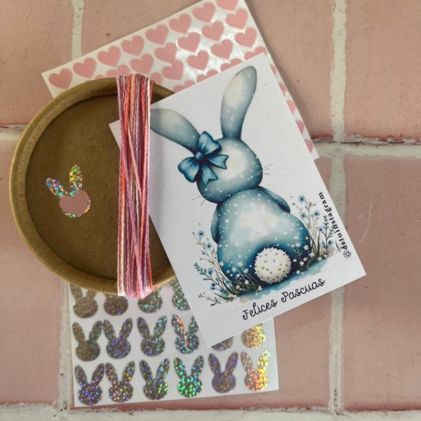 Producto - Tarjeta conejo celeste