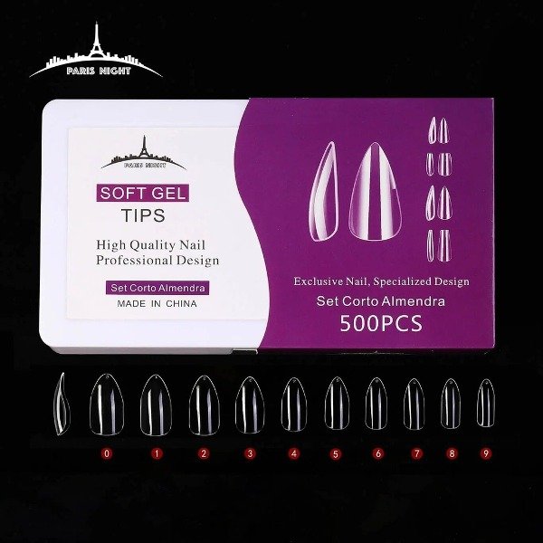 Producto - Tips Soft Gel CORTOS x500 pcs - Almendra