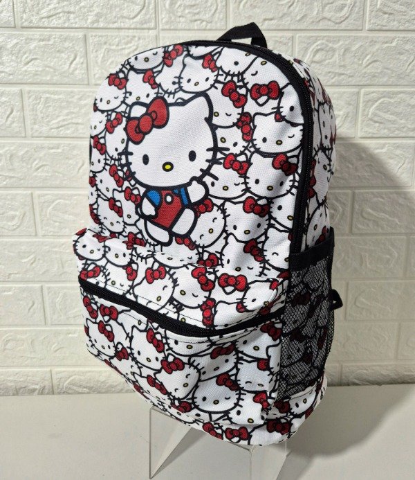 Producto - Mochila Hello kitty blanca 40 x 30 x 13 cm ESCOLAR