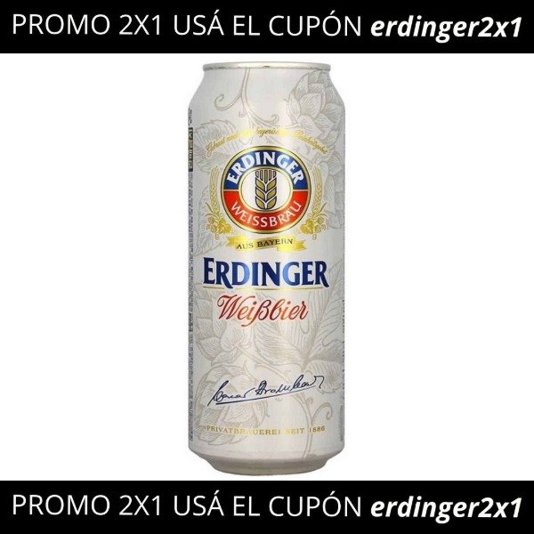 Producto - Erdinger Weissbier Lata 500 ml Cerveza Importada Alemania