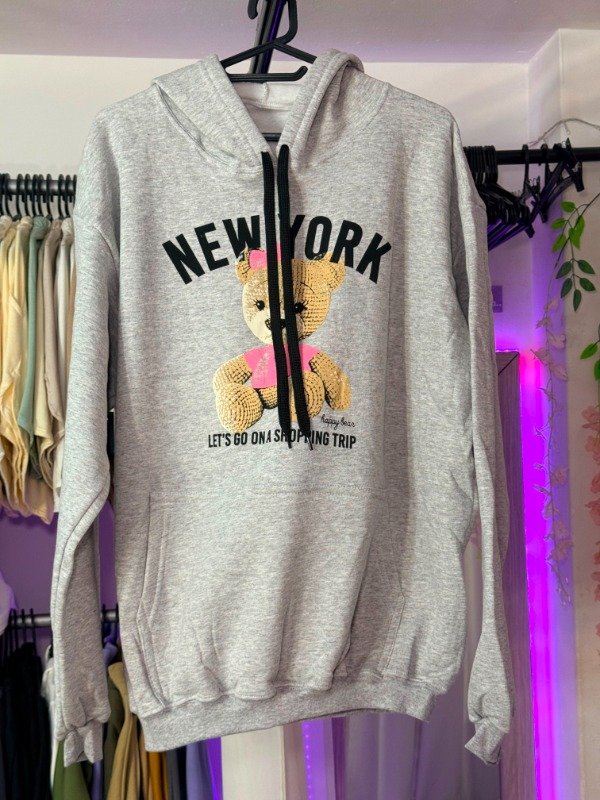 Producto - Buzo New York Bear Gris