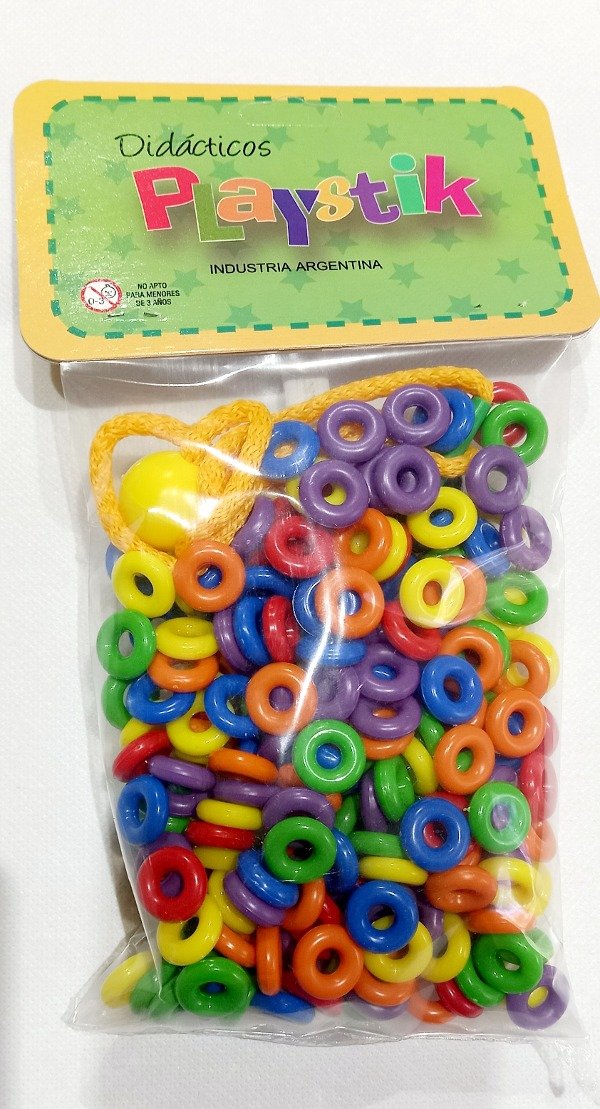Producto - Enhebrado anillitos 1,5 cm x 240 piezas + 1 aguja en bolsa