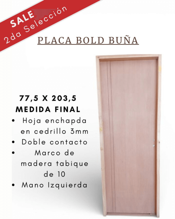 Producto - PUERTA PLACA CEDRILLO LISA