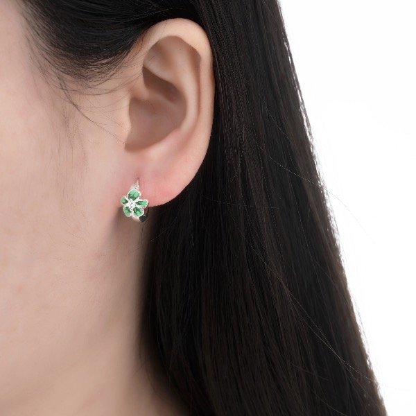 Producto - Argollas Florpa Verde 12 milimetros - 1