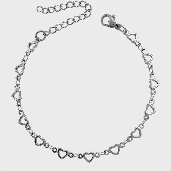 Producto - Pulsera de acero quirúrgico - Corazones calados
