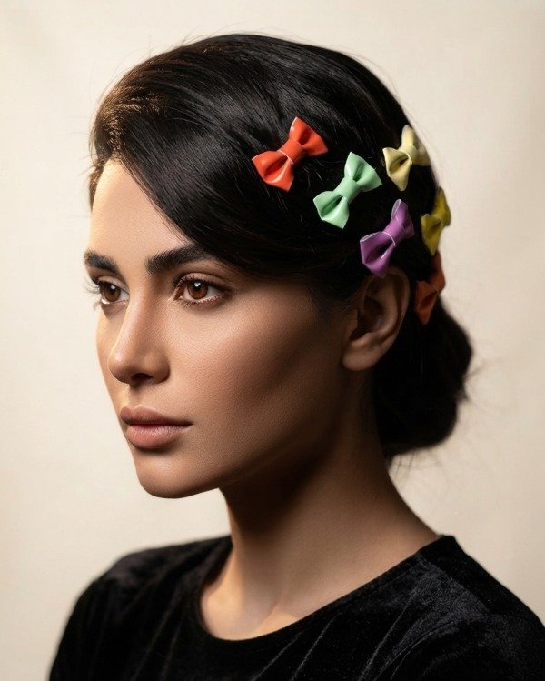 Producto - Hebilla Pinza Con Moño De Colores Ideal Mujer Niña Pack X 10 uni - 0
