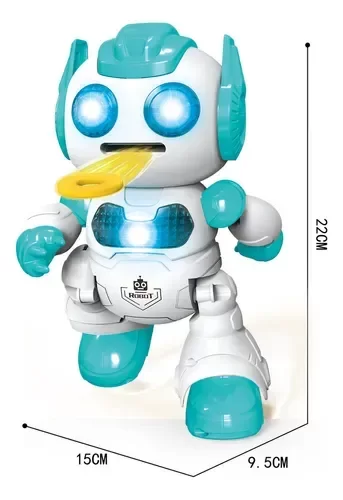 Producto - Robot Dance R/c Con Luz, Sonido, Baila Tira Aros Por La Boca