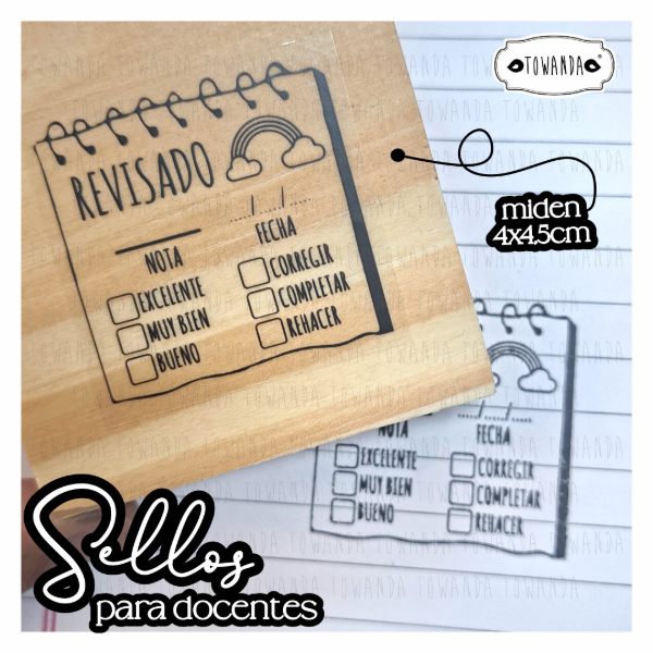 Producto - Sello Revisado para Completar - Arcoiris