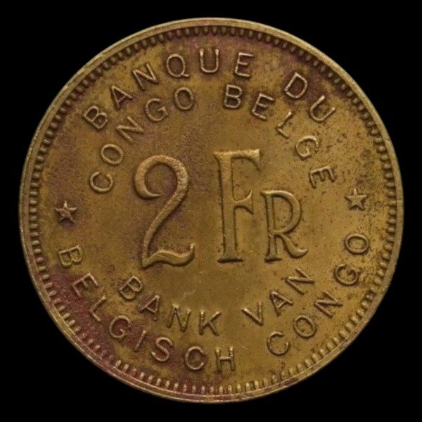 Producto - Congo Belga (1946) 2 Francos - KM#28