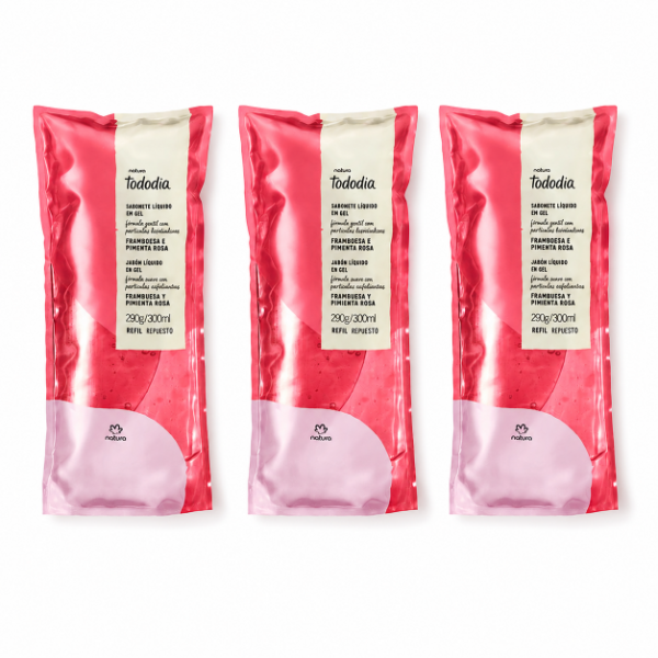 Producto - Repuesto de jabón liquido en gel corporal x3, 300ml c/u