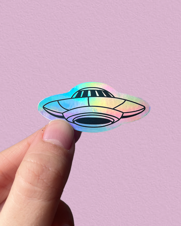 Producto - NAVE HOLO - Sticker Individual Holografico El Kuelgue