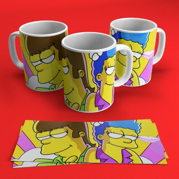 Producto - Plantillas para taza Homero Marge Pareja