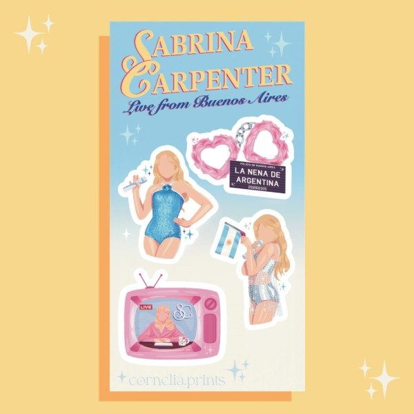 Producto - Set Troquelado Sabrina Carpenter Live Argentina 2026