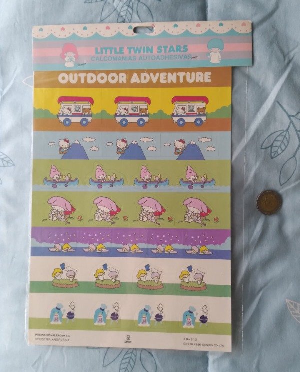 Producto - Plancha de stickers Sanrio vintage Argentina