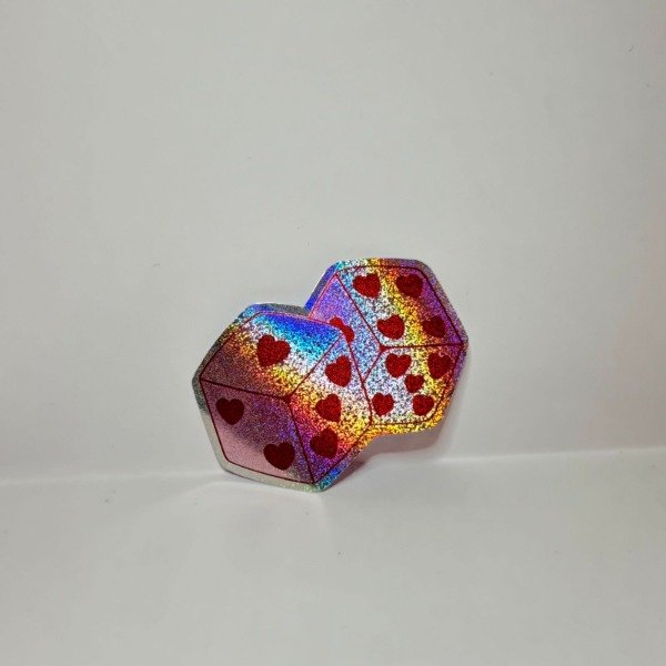 Producto - Dados corazones glitter
