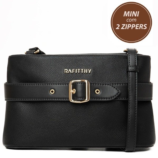 Producto - BOLSO RAFITTHY CON 2 COMPARTIMENTOS NEGRO