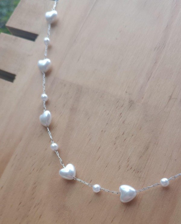 Producto - Collar con Corazones de Perlas - 1