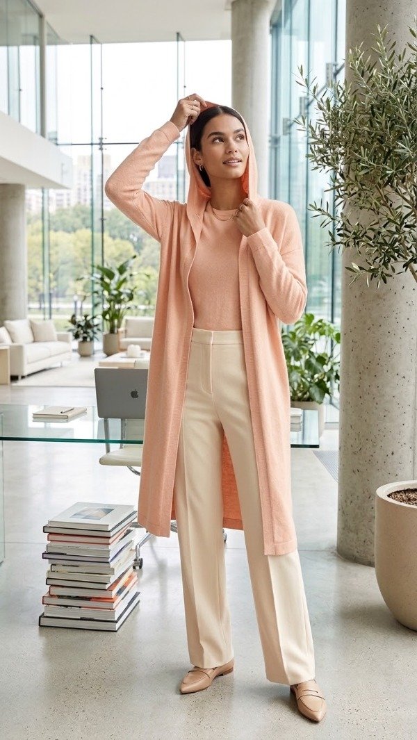 Producto - Saco Largo Manhattan Tejido Entero- Elegancia Urbana y Tecnología Sin Costuras - 10