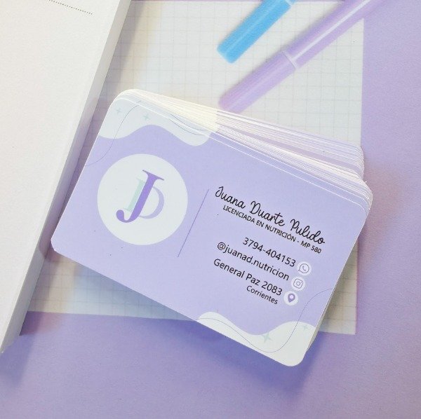 Producto - Tarjetas personales simple faz