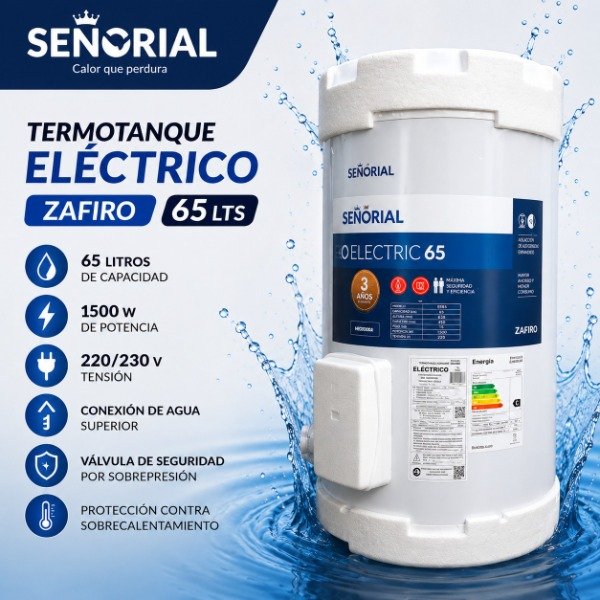 Producto - TERMOTANQUE SEÑORIAL 65LTS CARGA SUPERIOR ELECTRICO