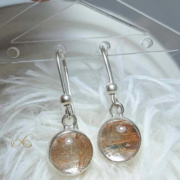 Producto - Aros cuarzo rutilo rojizo