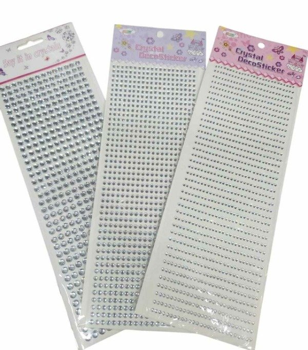 Producto - Plancha de Strass Autoadhesivo Plata