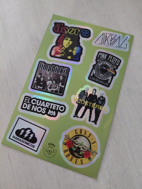 Producto - Planchitas de stickers - Música #006