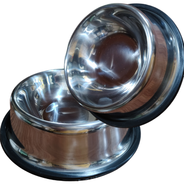 Producto - Comedero Plato Para Perros Y Gatos En Acero Inoxidable 22cm Color Plateado - 2