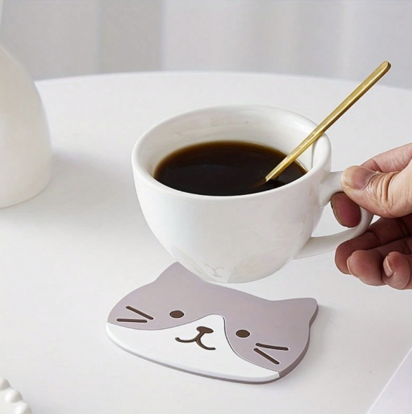 Producto - Posavasos de silicona de gatito x1. Elegí diseño.