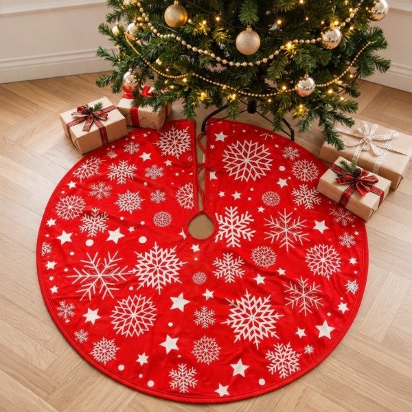 Producto - FALDA DE TELA PARA ARBOL NAVIDEÑO 90CM DISEÑOS SURTIDOS - 2