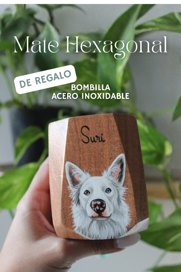Producto - Mate Hexagonal con Retrato