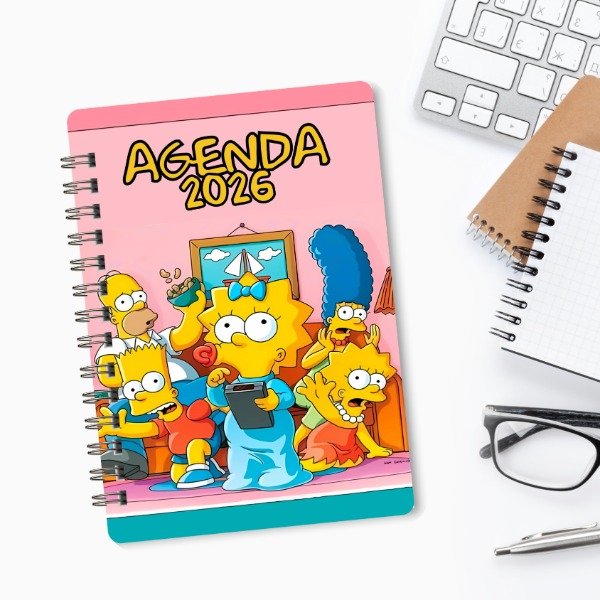 Producto - Agenda 2026 Imprimible Pdf Simpsons Semanal