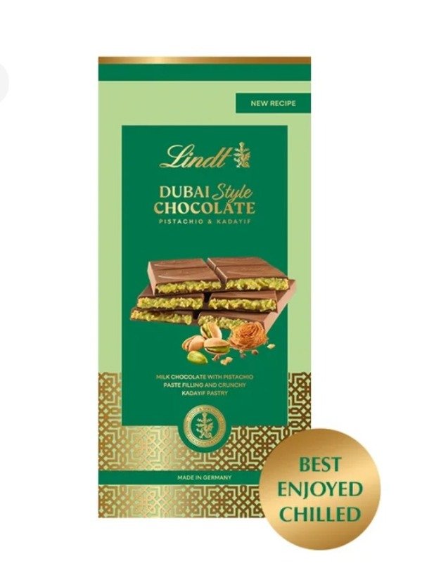 Producto - LINDT CHOCOLATE DUBAI STYLE PISTACCIO 145 GR