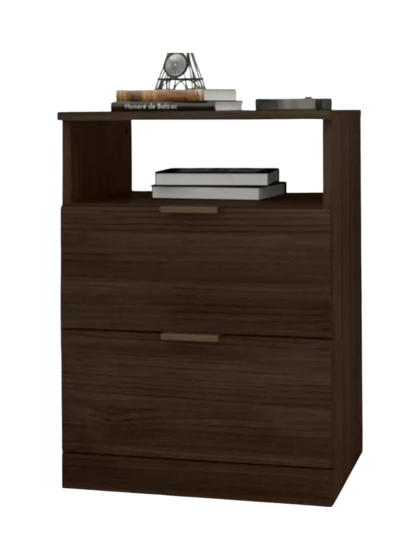 Producto - Mesa De Luz Versatti Estilo Nórdico 2 Cajones