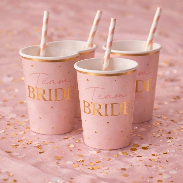 Producto - VASO "TEAM BRIDE" ROSE GOLD x10un.