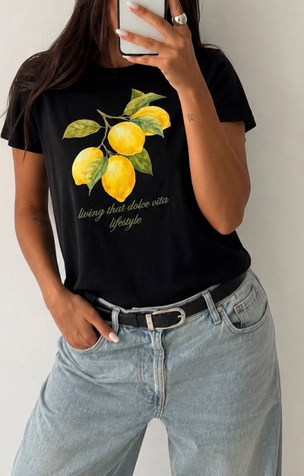 Remera de algodón Limones