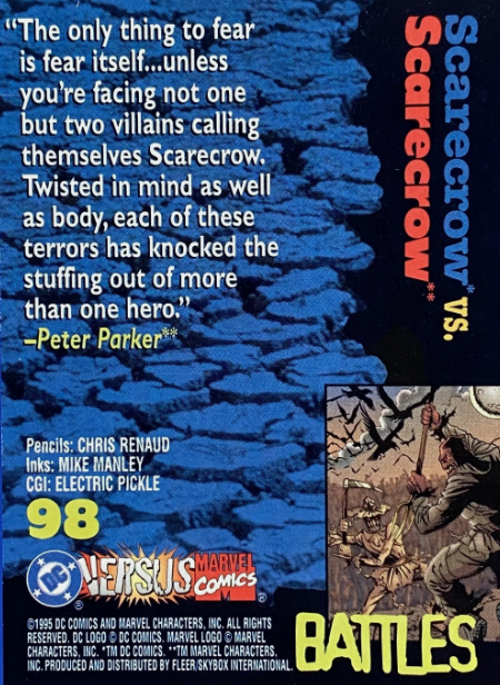 Producto - 1995 Fleer DC vs. Marvel Comics #98 - Scarecrow / Scarecrow BTL - 1