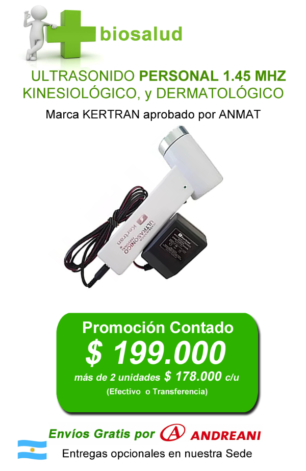 Producto - Ultrasonido 1.45 MHZ  Personal KERTRAN uso Kinesiológico y Dermatológico