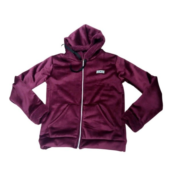 Producto - Campera en corderoy Nena con corderito uva T6 T12 y T16