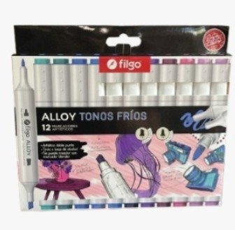 Producto - MARCADORES FILGO ALLOY - TONOS FRÍOS X12