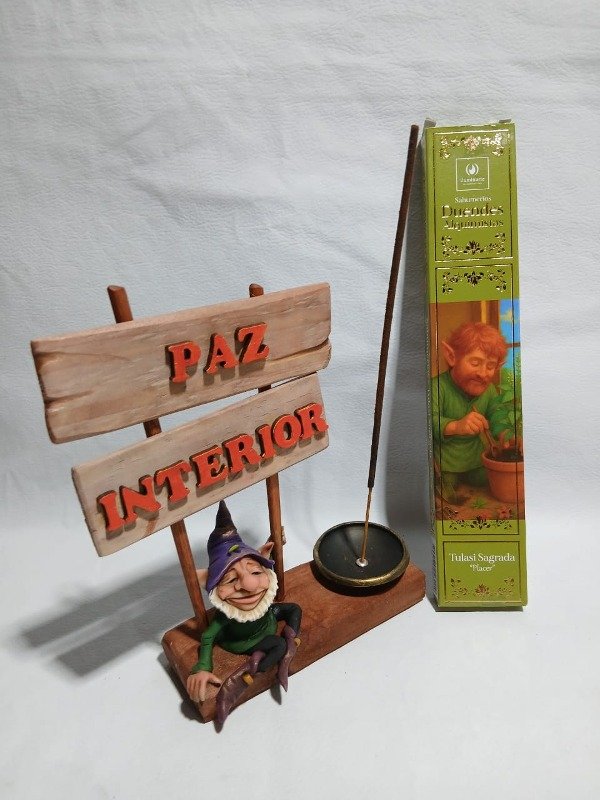 Producto - Porta sahumerio artesanal paz interior + SAHUMERIOS DE REGALO