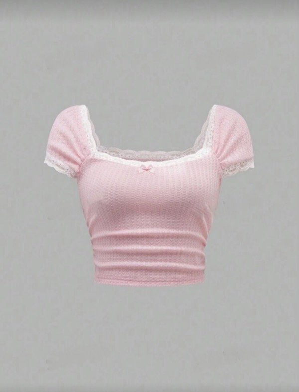 Producto - topsito crop rosa