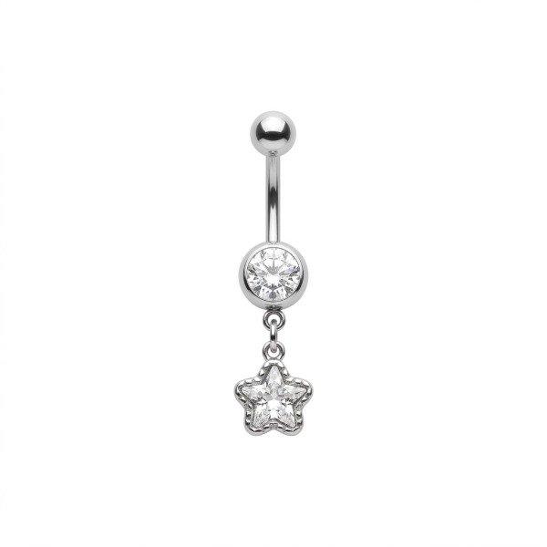 Producto - Piercing Ombligo Estrellita con Cubic