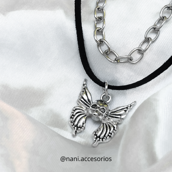 Producto - Gargantilla mariposa skull