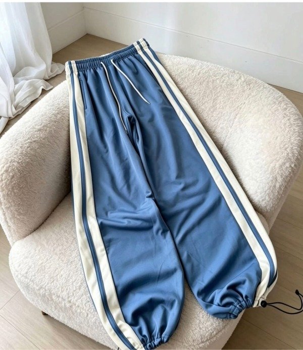 Producto - Pantalon con franja celeste - 0