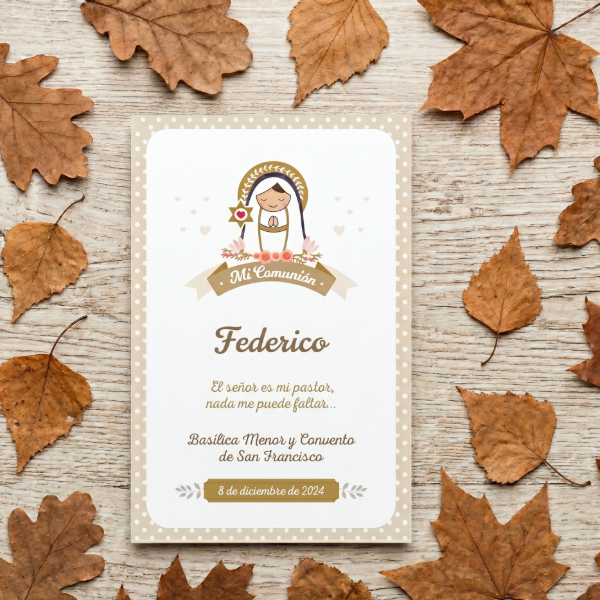 Producto - Diseño de Estampitas - Modelo Virgen del Cerro