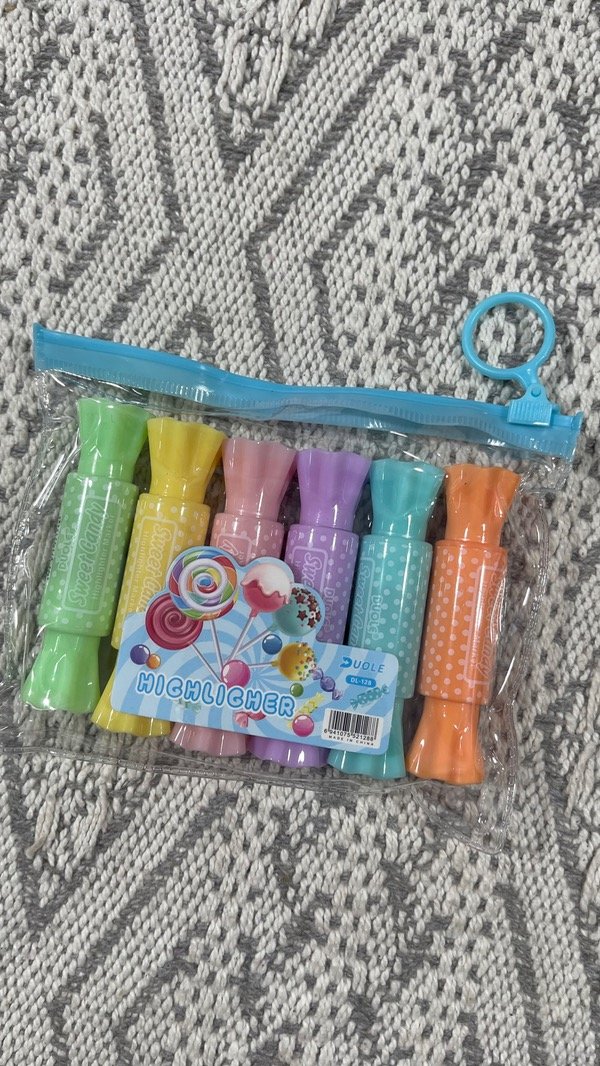 Producto - Resaltador mini caramelo x6 colores