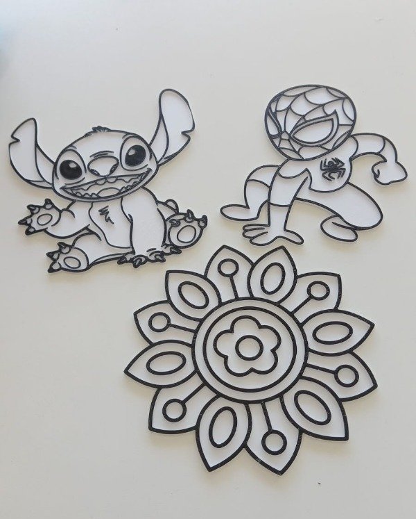 Producto - Figura para Colorear Impresión 3D 15cm Diámetro con Borde negro 8186 - 0